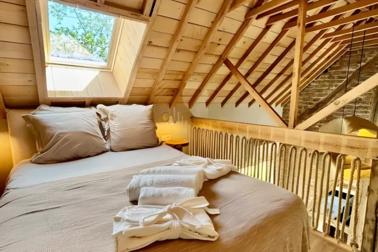 Maison de vacances romantique Au P'tit Gaston près de Durbuy avec jacuzzi et jardin.